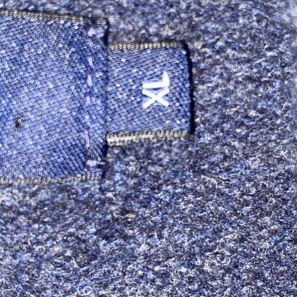 J. Crew‎ Factory Navy  Size XL 100% LAMBSWOOL 3/4 Button Sweater with Button